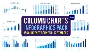 Videohive Column Charts Infographics Pack Infographics template preview