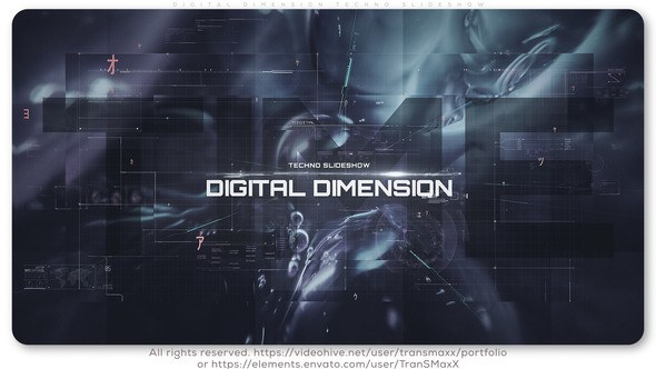 Videohive Digital Dimension Techno Slideshow Openers template preview