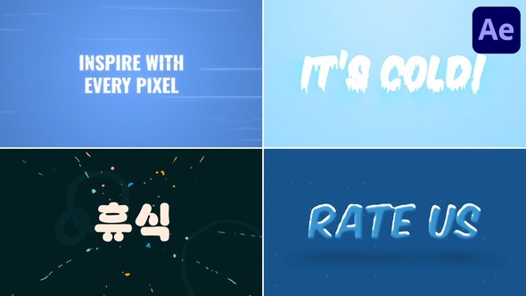 Videohive Abstract Typography Slides for After Effects Openers template preview