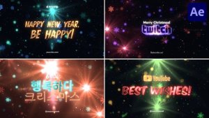 Videohive Christmas And New Year Greetings Typography for After Effects Titles template preview