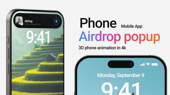 Videohive Airdrop popup Product Promo template preview