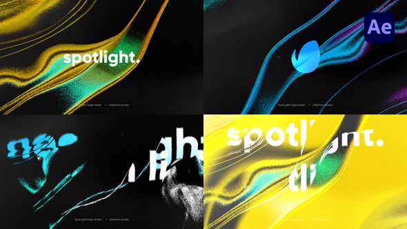 Videohive Liquid Glitch Logo Reveals Logo Stings template preview