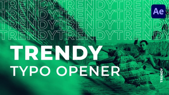 Videohive Trendy Typo Opener Openers template preview