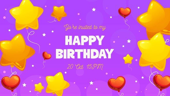 Videohive Happy Birthday 36200050 Video Displays template preview
