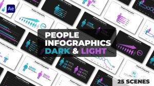 Videohive People Infographics | Dark and Light Themes Infographics template preview