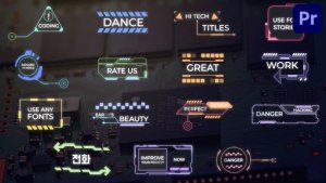 Hi Tech Titles for Premiere Pro Premiere Pro template preview