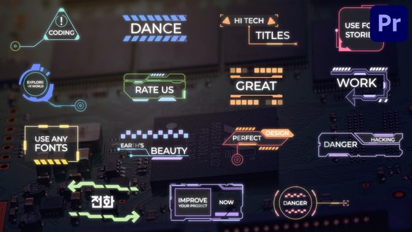 Hi Tech Titles for Premiere Pro Premiere Pro template preview