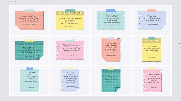 Videohive Paper Notes Titles template preview