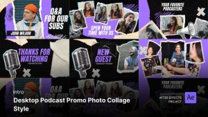 Videohive Intro/Opening - Podcast Promo Photo Collage Style After Effects Project Files Product Promo template preview
