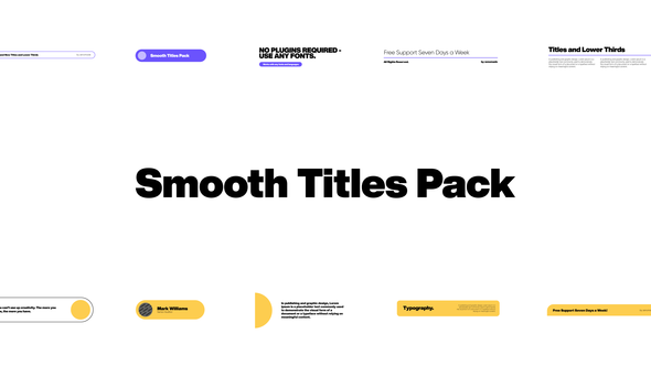 Videohive Smooth Titles Pack Titles template preview