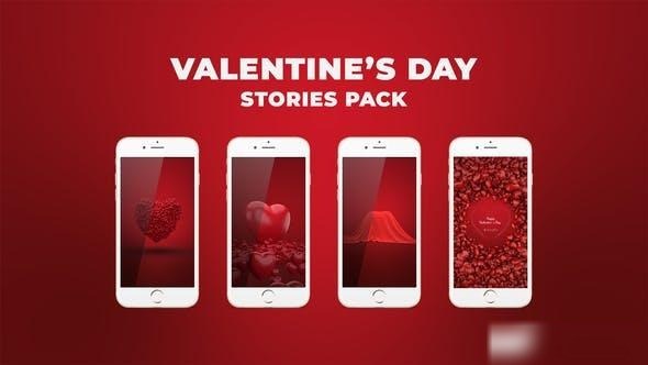 Videohive Valentines Day Story Pack Openers template preview