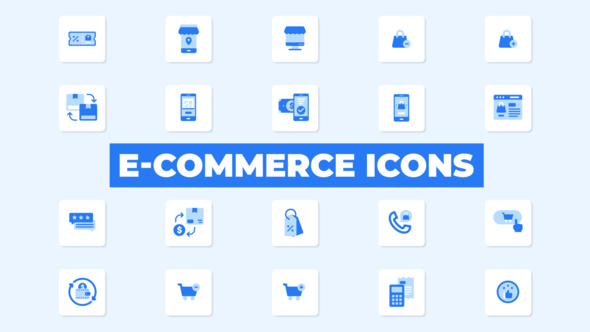 Videohive E-commerce Icon Elements template preview