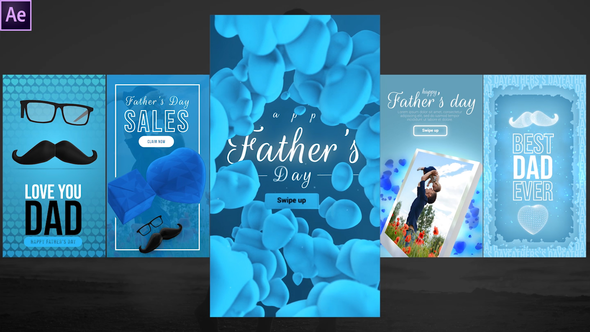 Videohive Father's Day Instagram Stories 32282982 Elements template preview