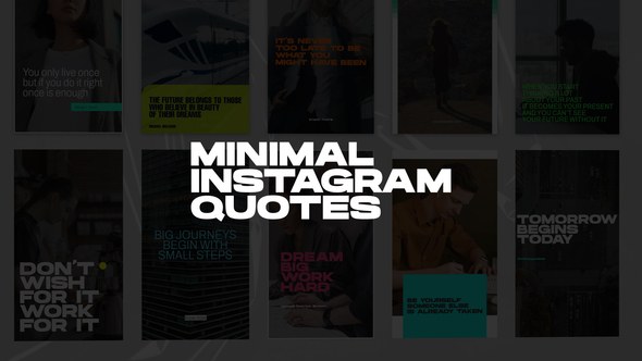 Videohive Minimal Instagram Quotes Product Promo template preview