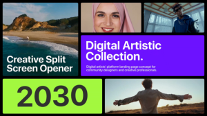 Videohive Hip Hop Multiscreen Opener Video Displays template preview