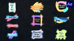 Videohive Colorful Brush Strokes Titles for After Effects Titles template preview