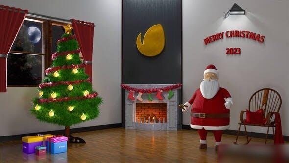 Videohive Merry Christmas By Santa Logo Stings template preview
