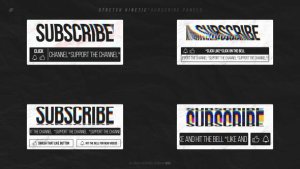 Videohive Stretch Kinetic Subscribe Panels Titles template preview