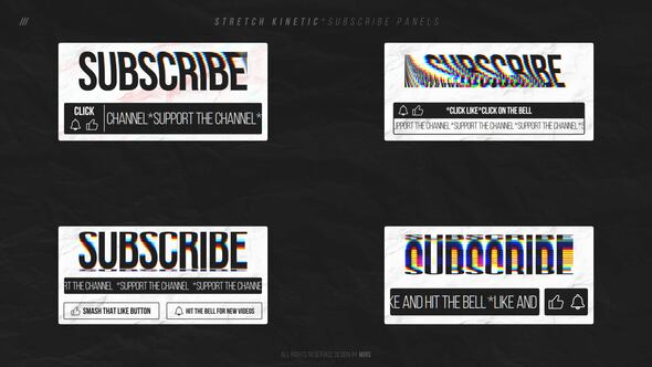 Videohive Stretch Kinetic Subscribe Panels Titles template preview