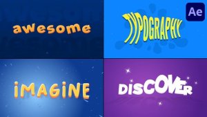 Videohive Cartoon Text Animations for After Effects Titles template preview