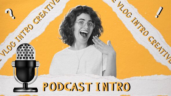 Videohive Paper Style Podcast | Youtube Intro | 4K Openers template preview