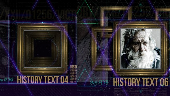 Videohive History in Frames Openers template preview