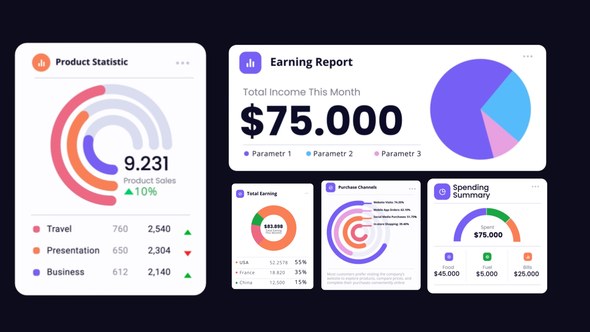 Videohive Pie Chart Infographic 60362282 Elements template preview