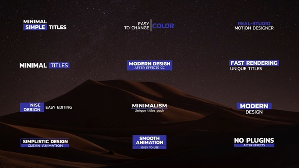 Videohive Simple Titles | AE 47177302 Titles template preview