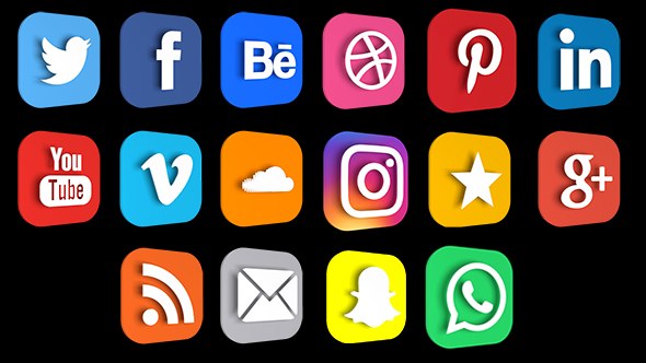 Social Logos and Lower Third Video Displays template preview