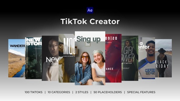 Videohive TikTok Creator | After Effects Elements template preview