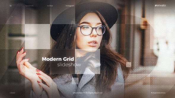 Videohive Modern Grid Slideshow 29796409 Video Displays template preview