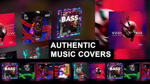 Videohive Authentic Music Cover Instagram Product Promo template preview