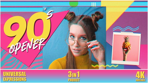 Videohive 90's Opener Openers template preview