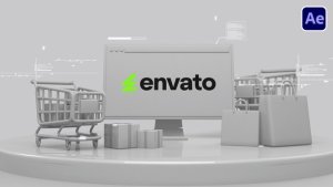 Videohive 3D Animated Shopping Logo Openers template preview