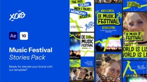 Videohive Music Event Stories Pack 53354004 Openers template preview
