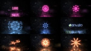 Videohive Kaleidoscope Neon Logo Logo Stings template preview