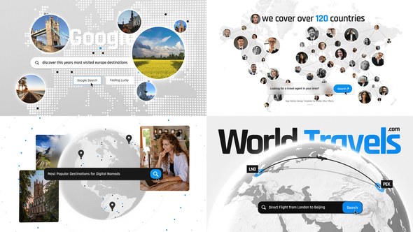 Videohive Search The World Infographics template preview