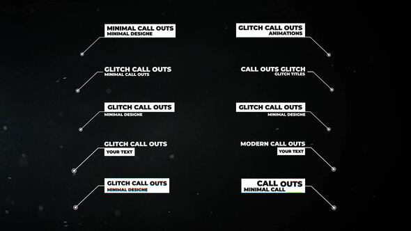 Videohive Glitch Call Outs | After Effects Titles template preview