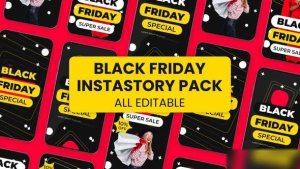 Videohive Black Friday Insta Story Pack Product Promo template preview