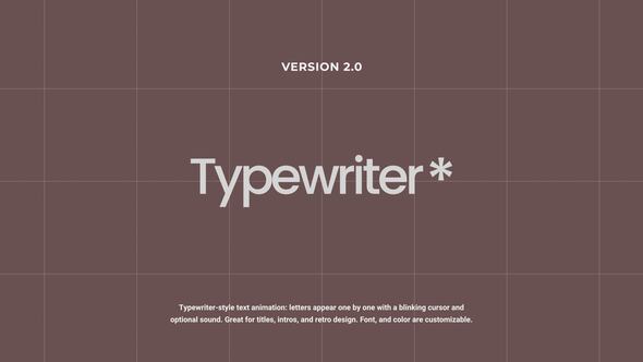 Videohive Typewriter 2.0 | AE Titles template preview
