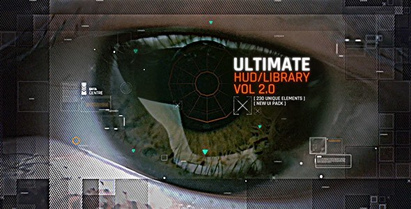 Videohive Ultimate HUD Library vol. 2/ Digital Transitions/ Dron Interface/ Sci-fi and Technology/ Line/ Point Elements template preview