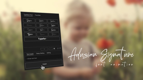 Videohive Animated Typeface - Adusian Signature Titles template preview