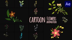 Videohive Cartoon Flowers Animations for After Effects Elements template preview