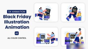 Videohive Black Friday Illustration Scene Elements template preview