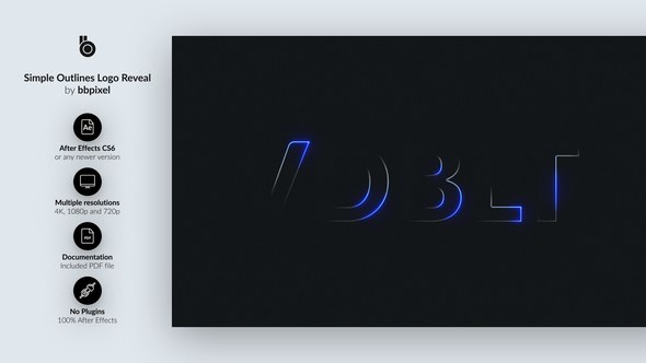 Videohive Simple Outlines Logo Reveal Logo Stings template preview