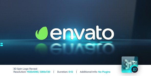 3D Spin Reveal - After Effects Project (Videohive) Logo Stings template preview
