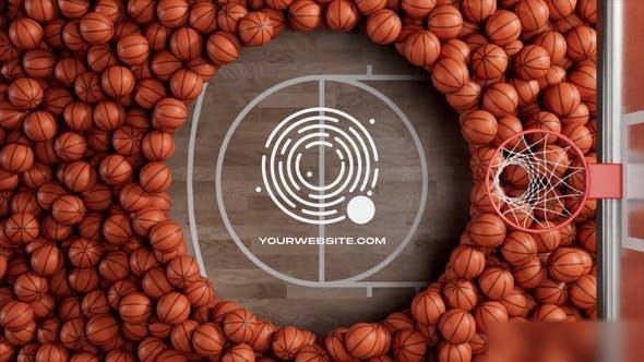 Videohive Basketball Court Logo Reveal Logo Stings template preview