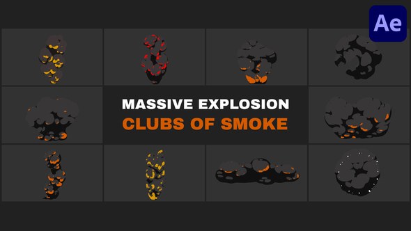Videohive Massive Explosion Clubs of Smoke | After Effects Elements template preview