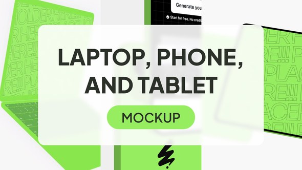 Videohive Mockup Laptop, Phone, and Tablet PACK Product Promo template preview