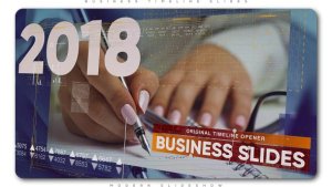 Videohive Business Timeline Slides Video Displays template preview